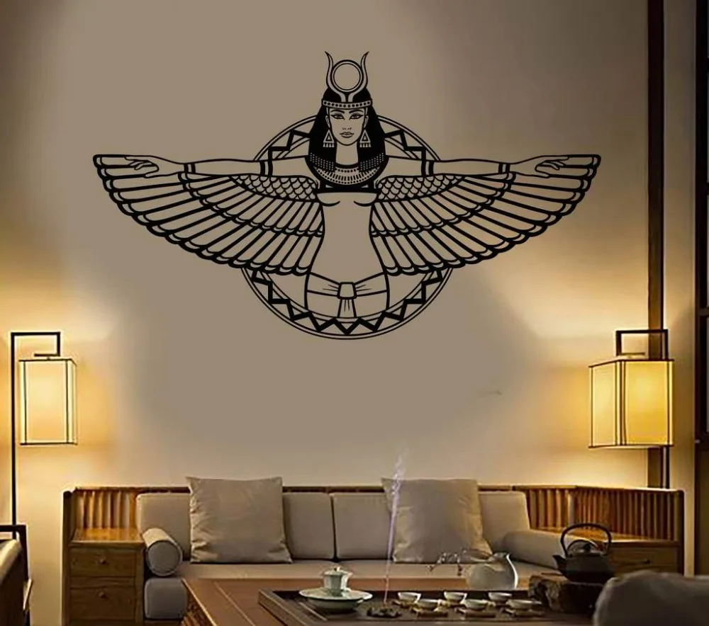 Vinyl Wall Decal Ancient Egypt Queen Cleopatra Egyptian Wings Stickers Bedroom Living Room Home Decoration Vinyl Art Mural D543
Vinyl Wall Decal Ancient Egypt Queen Cleopatra Egyptian Wings Stickers Bedroom Living Room Home Decoration Vinyl Art Mural D543