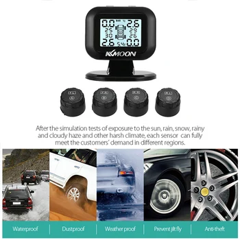 KKmoon Solar TPMS Car Tire Pressure Alarm Monitor System Display Intelligent Temperature Warning Fuel Save with 4 Sensors tpms
KKmoon Solar TPMS Car Tire Pressure Alarm Monitor System Display Intelligent Temperature Warning Fuel Save with 4 Sensors tpms