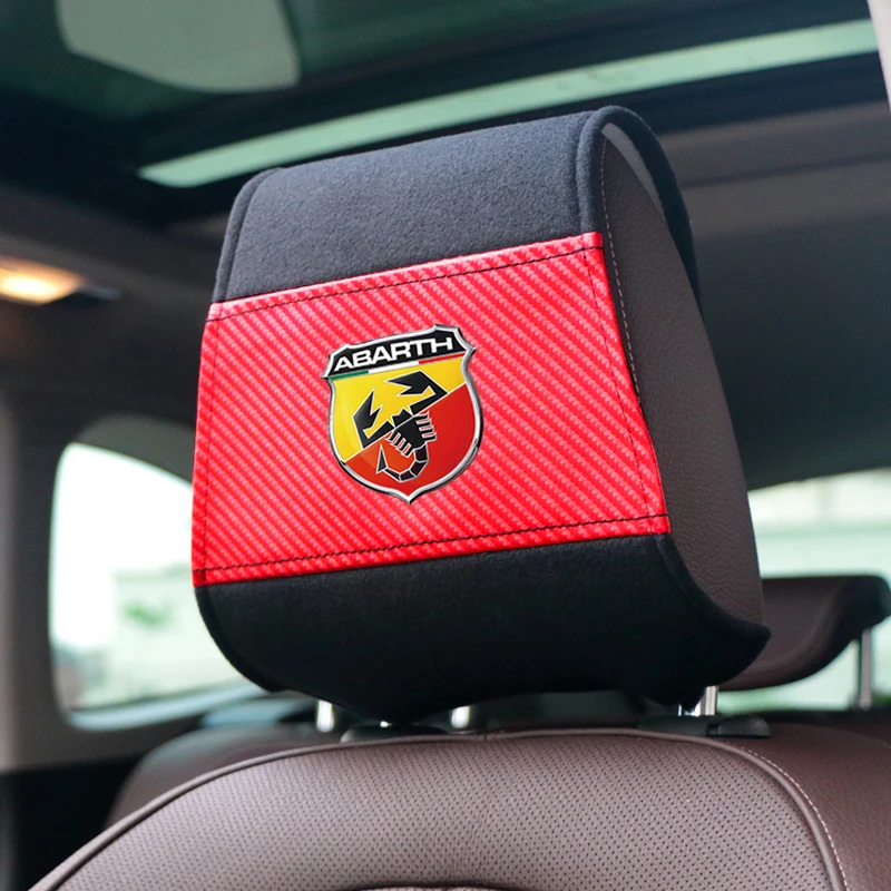 Car styling Car headrest cover with Phone Pocket fit for fiat abarth emblem Car interior accessories
Car styling Car headrest cover with Phone Pocket fit for fiat abarth emblem Car interior accessories
