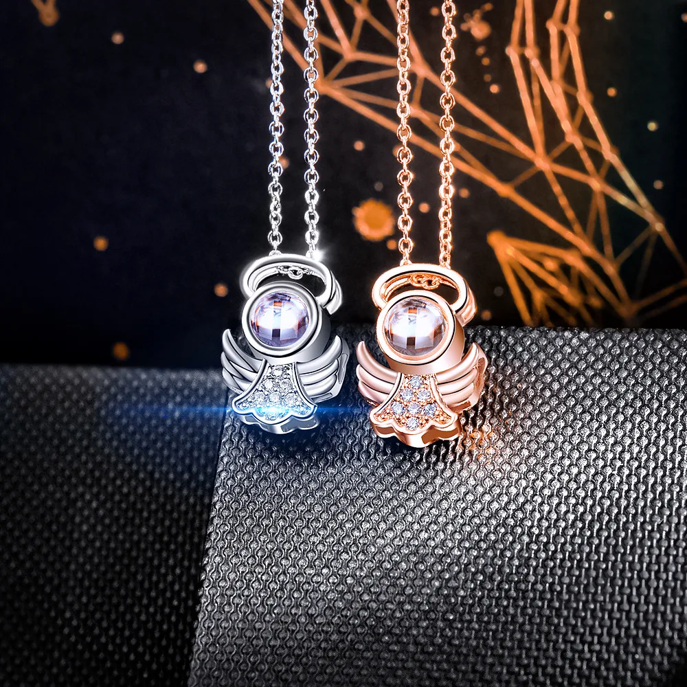 YUN RUO Cherub Angel 100 languages I love you Projection Pendant Necklace Silver Color Fashion Jewelry Woman Gift Drop Shipping
YUN RUO Cherub Angel 100 languages I love you Projection Pendant Necklace Silver Color Fashion Jewelry Woman Gift Drop Shipping