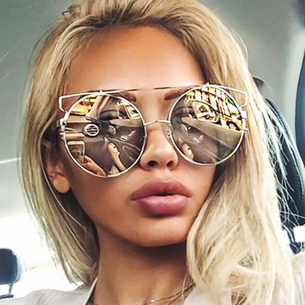 Fashion Women Luxury Round Sunglasses Over Size Unique Shield UV400 Eyeglasses Female Eyewear Sun Glasses
Fashion Women Luxury Round Sunglasses Over Size Unique Shield UV400 Eyeglasses Female Eyewear Sun Glasses