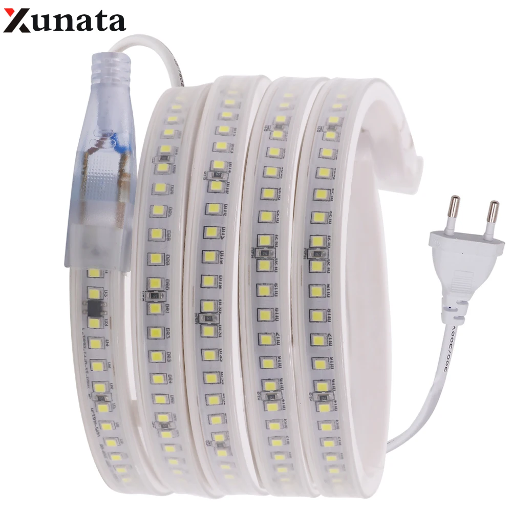 AC220V LED Strip Light SMD 2835 Waterproof Flexible Rope LED Strip 144Leds/m Ribbon Tape Home Outdoor Decoration With EU Plug
AC220V LED Strip Light SMD 2835 Waterproof Flexible Rope LED Strip 144Leds/m Ribbon Tape Home Outdoor Decoration With EU Plug