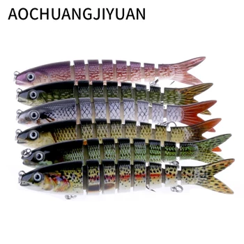 13cm 20g Fishing Wobblers 6 Segments Swimbait Crankbait Fishing Lure Bait with Artificial Hooks Pikes Amur pikc
13cm 20g Fishing Wobblers 6 Segments Swimbait Crankbait Fishing Lure Bait with Artificial Hooks Pikes Amur pikc