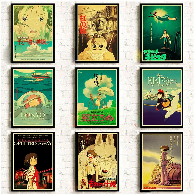 Hayao Miyazaki Anime Retro Posters Kraft Paper Printed Room Wall Decor Good Quality Posters
Hayao Miyazaki Anime Retro Posters Kraft Paper Printed Room Wall Decor Good Quality Posters