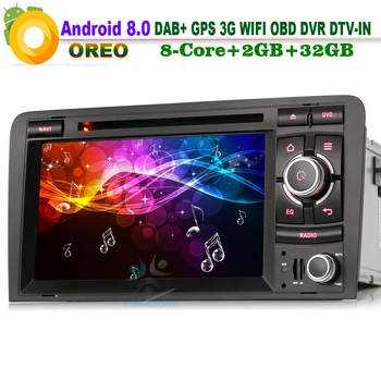Android 8.0 DAB+ Wifi 3G DVD DVR Bluetooth CD RDS OBD Sat Navi DTV-IN Head Unit BT Car Radio player FOR AUDI A3 S3 RS3 RNSE-PU
Android 8.0 DAB+ Wifi 3G DVD DVR Bluetooth CD RDS OBD Sat Navi DTV-IN Head Unit BT Car Radio player FOR AUDI A3 S3 RS3 RNSE-PU