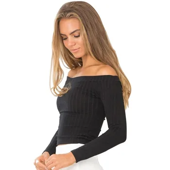 Wool Knitting Clothes Long Sleeve Sexy Short Cotton T-shirt Women Autumn And Winter
Wool Knitting Clothes Long Sleeve Sexy Short Cotton T-shirt Women Autumn And Winter