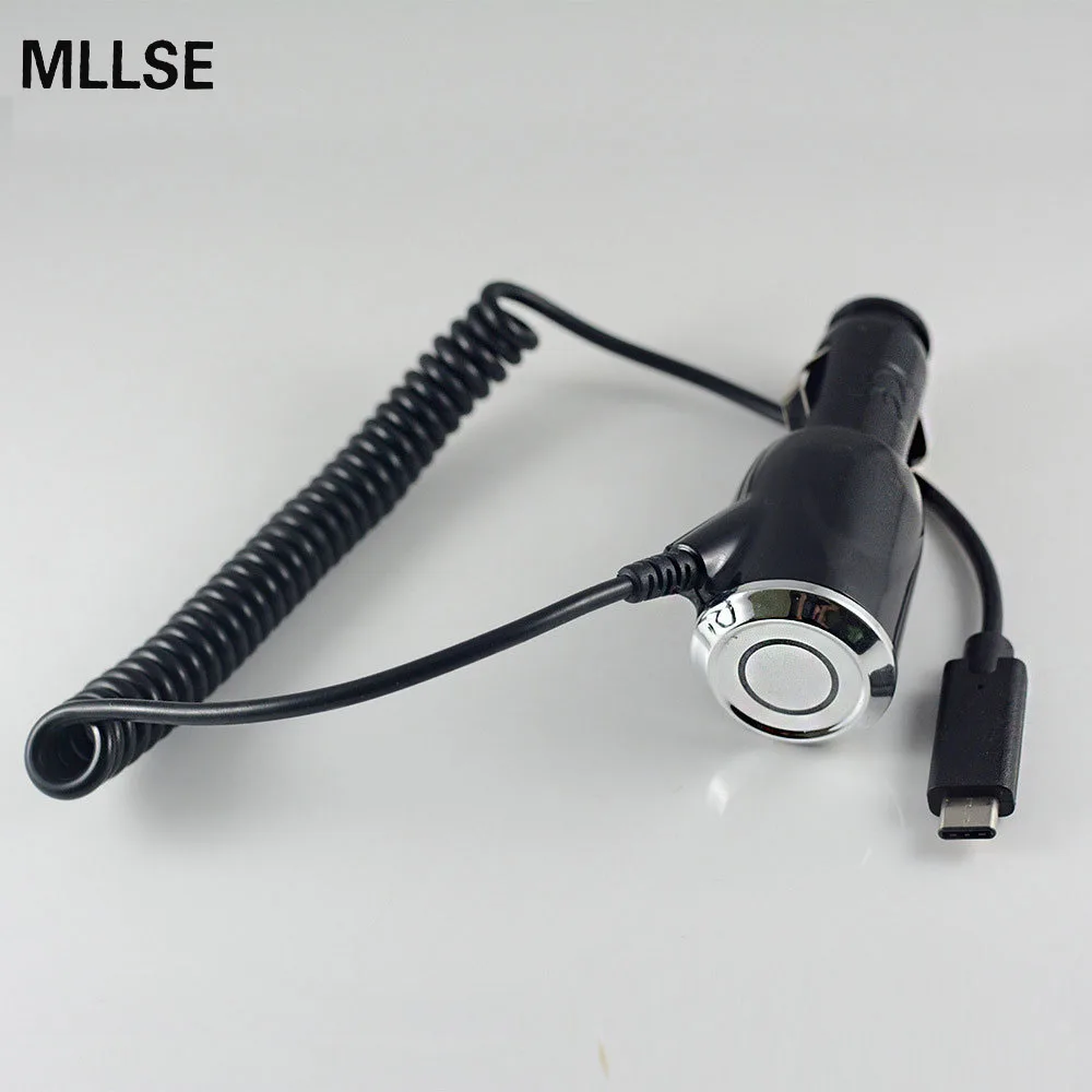 

Type-C Car Charger 2A Retractable Coiled Flex Cable Car Cigarette Slot Charge For Huawei P9 Xiaomi 4C Nexus 5X 6P OnePlus2 USB-C