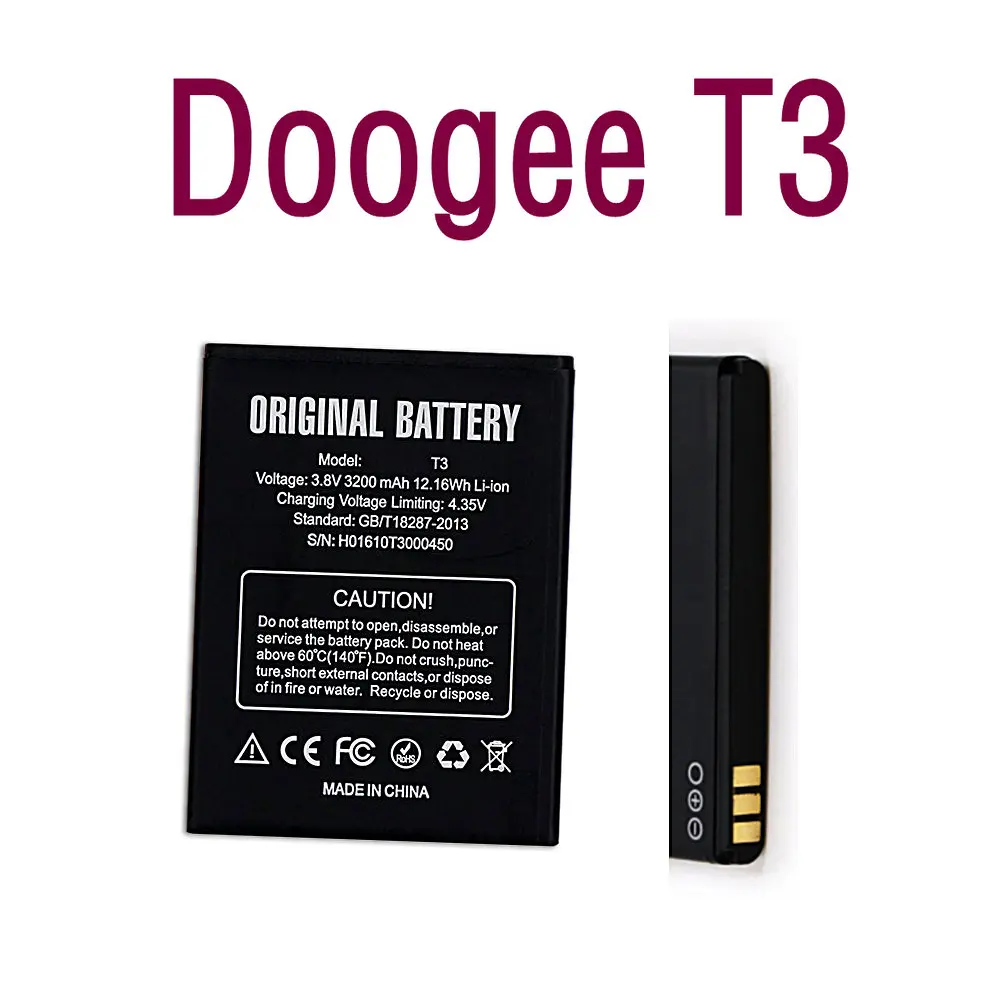 100% NEW Li-ion High quality Replacement Battery Authentic profession 3200mAh For DOOGEE T3 Smart Phone
100% NEW Li-ion High quality Replacement Battery Authentic profession 3200mAh For DOOGEE T3 Smart Phone