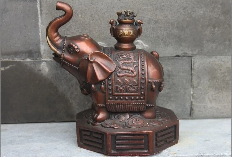 China Palace Pure Bronze Fengshui Dragon Elephant toting Treasure bowl Statue a 0518
China Palace Pure Bronze Fengshui Dragon Elephant toting Treasure bowl Statue a 0518