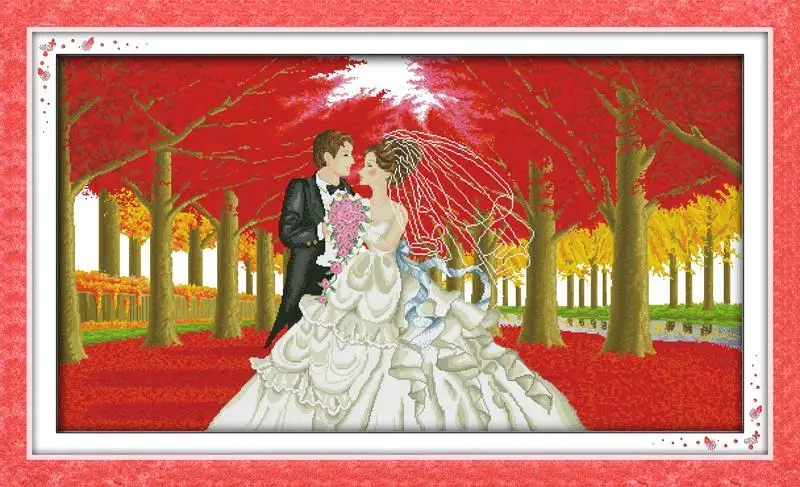 Free 11CT Embroidery cross Sweet wedding 2 DIY Needlework DMC Cross Stitch Kits for Embroidery Knitting Needles Home decoration
Free 11CT Embroidery cross Sweet wedding 2 DIY Needlework DMC Cross Stitch Kits for Embroidery Knitting Needles Home decoration