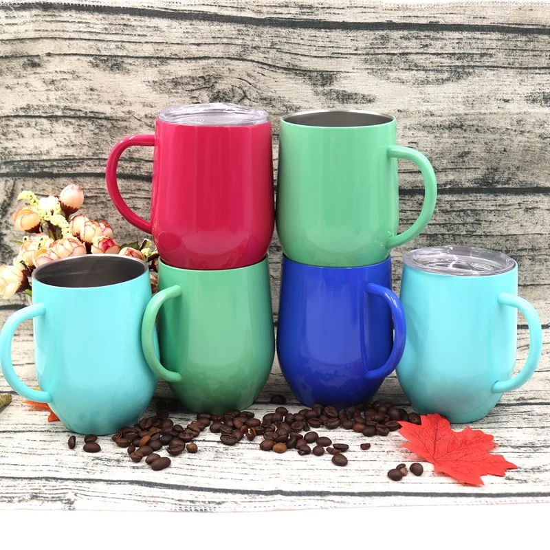 12oz Wine Stainless Steel Cup With Handle & Crystal Clear Lids mugs Drink Coffee cups 50 pcs
12oz Wine Stainless Steel Cup With Handle & Crystal Clear Lids mugs Drink Coffee cups 50 pcs