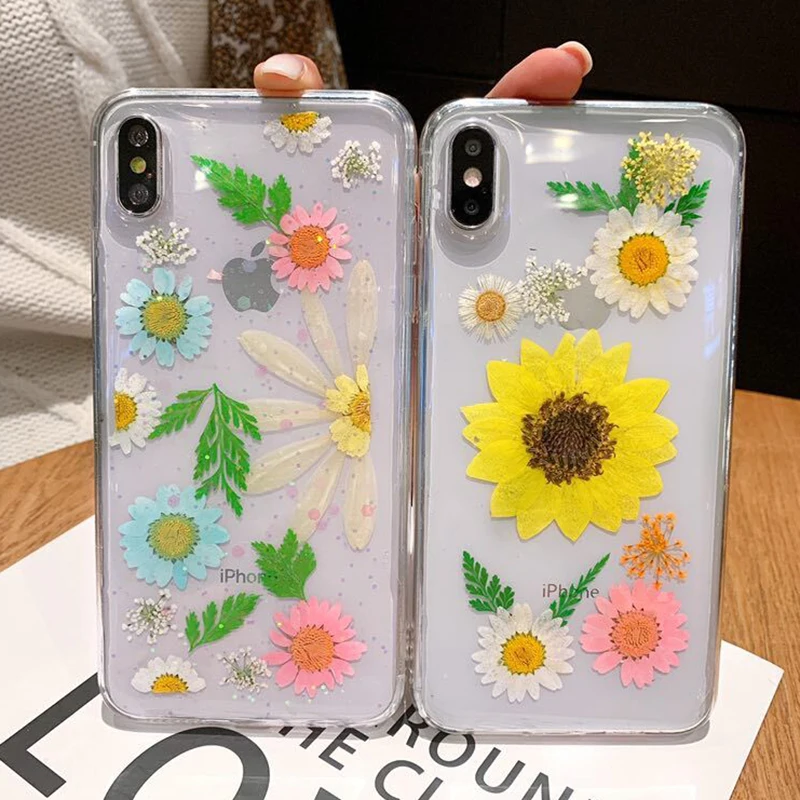 TIKITAKA Dried Real Flower Cases For iPhone XS Max XR Case Handmade Clear Soft Back Cover For iPhone 6 6S 7 8 Plus X Phone Case
TIKITAKA Dried Real Flower Cases For iPhone XS Max XR Case Handmade Clear Soft Back Cover For iPhone 6 6S 7 8 Plus X Phone Case
