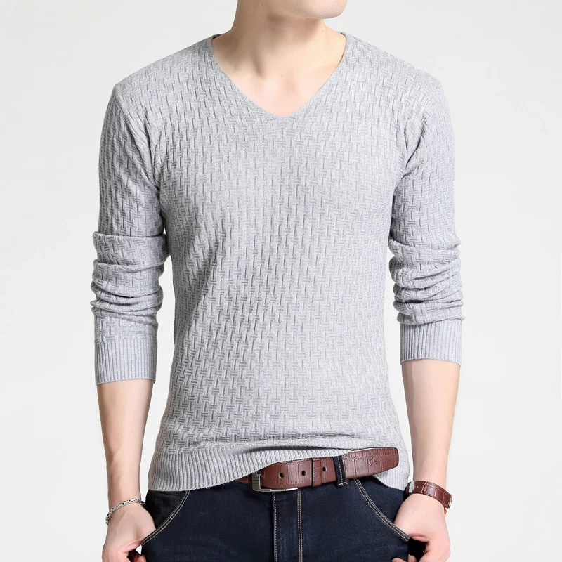Men Winter V Neck Sweater Thick Pulloovers Slim Fit Cotton Knitted Long Sleeve Knitwear for Men
Men Winter V Neck Sweater Thick Pulloovers Slim Fit Cotton Knitted Long Sleeve Knitwear for Men