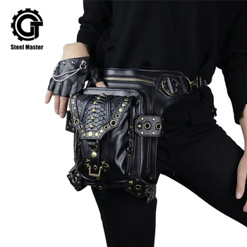 Steampunk Retro Rock Bag Motorcycle PU Leather Mobile Phone Bag Cool Rivets Messenger Shoulder Bag Vintage Men Women Waist Bag
Steampunk Retro Rock Bag Motorcycle PU Leather Mobile Phone Bag Cool Rivets Messenger Shoulder Bag Vintage Men Women Waist Bag