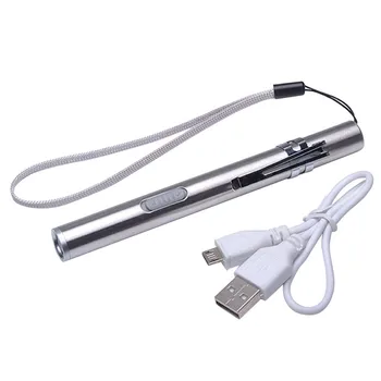 Portable USB Rechargeable LED Flashlight High-quality Powerful Mini Torch Waterproof Design Pen Hanging With Metal Clip
Portable USB Rechargeable LED Flashlight High-quality Powerful Mini Torch Waterproof Design Pen Hanging With Metal Clip