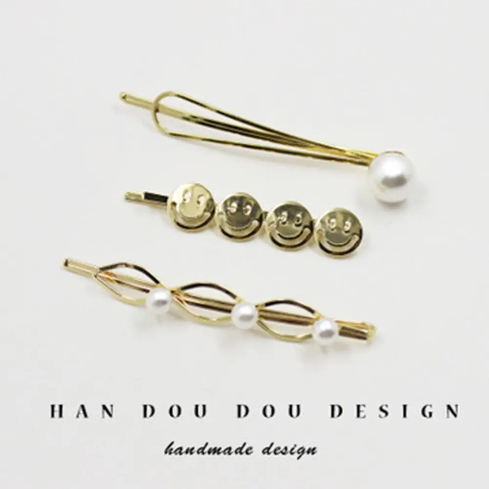 1pcs Korean Fashion Pearl Smiley Hair Accessories Hairpin Ladies Elegant Jewelry Hairpin Geometric Metal Hair Clip Girl Hairpin
1pcs Korean Fashion Pearl Smiley Hair Accessories Hairpin Ladies Elegant Jewelry Hairpin Geometric Metal Hair Clip Girl Hairpin