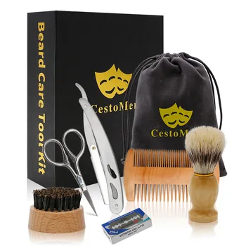 5pcs/set Men's Beard Set Beard Care Beard Trim Style Template Shaving Brush Beard Comb G0417
5pcs/set Men's Beard Set Beard Care Beard Trim Style Template Shaving Brush Beard Comb G0417