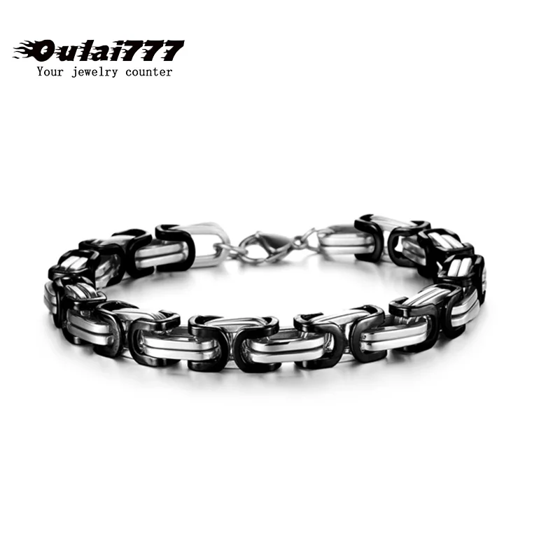 2019 stainless steel men bracelet on hand link chain charm Byzantium gifts for male mens chain link bracelets hip hop rock style
2019 stainless steel men bracelet on hand link chain charm Byzantium gifts for male mens chain link bracelets hip hop rock style