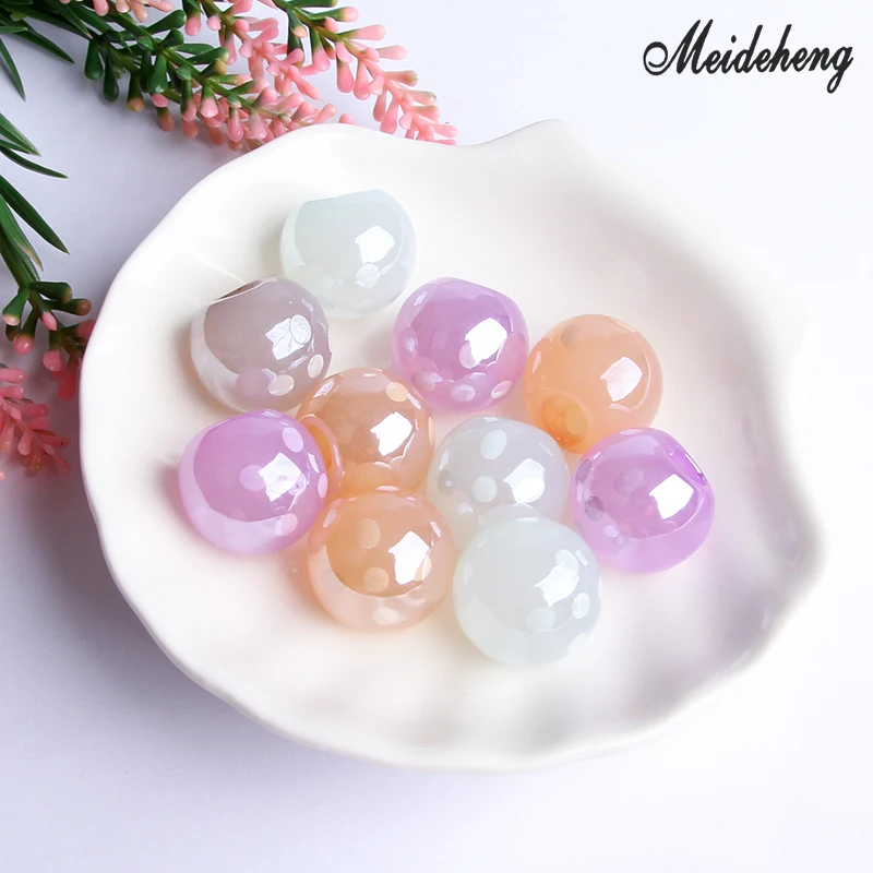 19mm Acrylic UV Jelly color Eccentricity hole Dotted Round bead Hair Band Hair ornament jewelry accessories handmade materials
19mm Acrylic UV Jelly color Eccentricity hole Dotted Round bead Hair Band Hair ornament jewelry accessories handmade materials