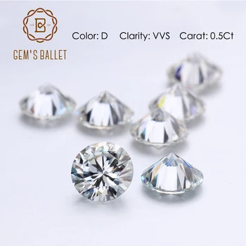 GEM'S BALLET 0.5Ct 5.0mm Round Moissanite Loose Gemstones D Color VVS Clarity Moissanite for Jewelry Making Fine Jewelry
GEM'S BALLET 0.5Ct 5.0mm Round Moissanite Loose Gemstones D Color VVS Clarity Moissanite for Jewelry Making Fine Jewelry