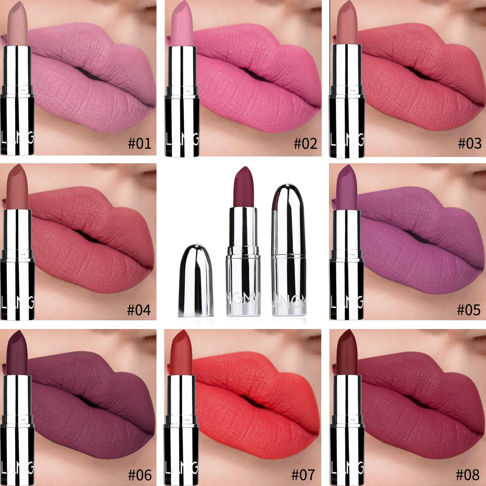 LANGMANNI 8Colors Bullet Matte Lipstick Waterproof Velvet Lip Stick Sexy Red Pigments Non-stick Cup Makeup Lipstick Beauty TSLM1
LANGMANNI 8Colors Bullet Matte Lipstick Waterproof Velvet Lip Stick Sexy Red Pigments Non-stick Cup Makeup Lipstick Beauty TSLM1