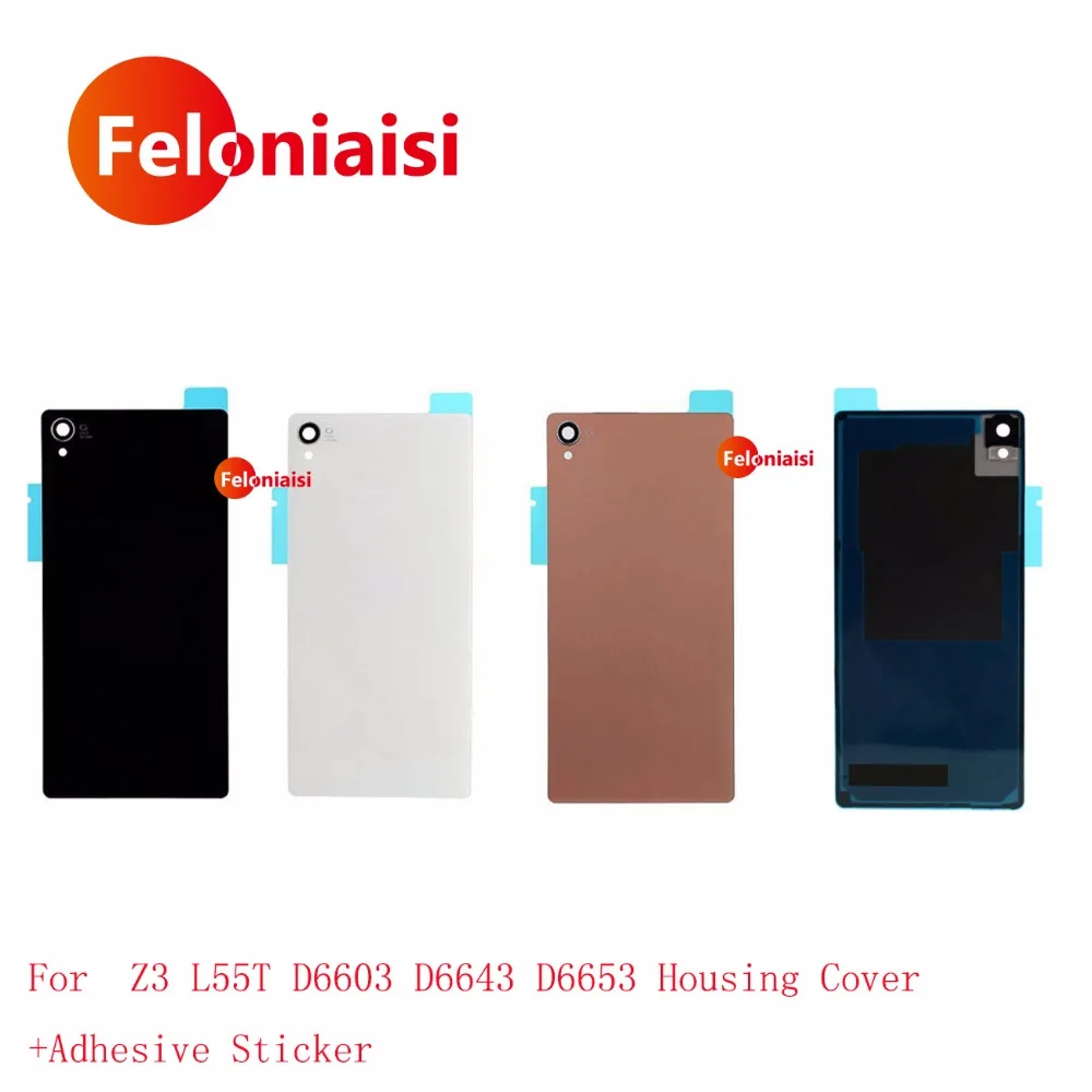 50 шт./лот Высокое качество для sony Xperia Z3 L55T D6603 D6643 D6653 Корпус Батарея крышка отсека