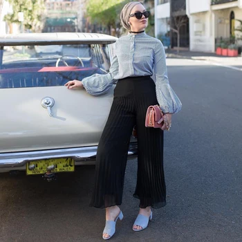2020 High Waist Chiffon Pleated Palazzo Wide Leg Loose Pants Trousers Women Clothes Pantacourt Femme Pantalon Verano Mujer
2020 High Waist Chiffon Pleated Palazzo Wide Leg Loose Pants Trousers Women Clothes Pantacourt Femme Pantalon Verano Mujer
