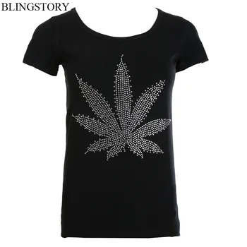 BLINGSTORY Elegant Summer Bead Leaf Cotton Diamond Casual T-shirt Short Sleeve Women Plus Size Tops
BLINGSTORY Elegant Summer Bead Leaf Cotton Diamond Casual T-shirt Short Sleeve Women Plus Size Tops