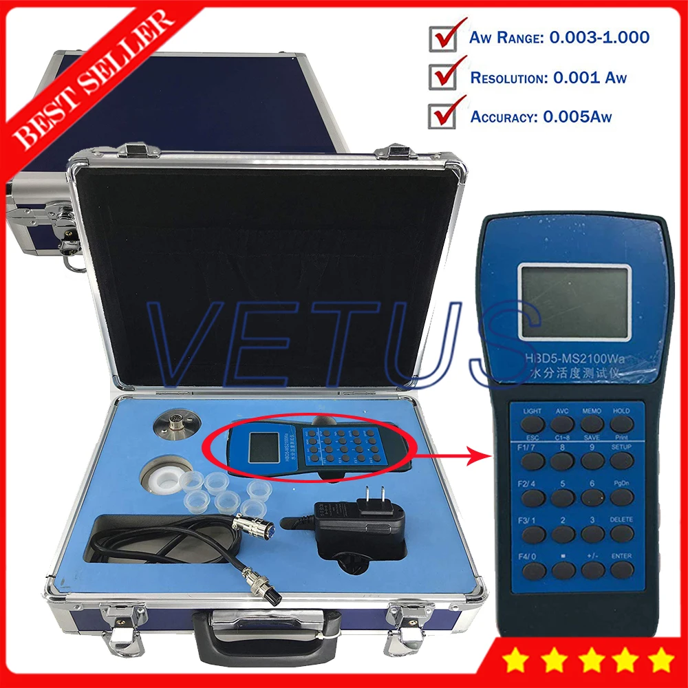 HBD5-MS2100Wa Portable Handheld AW Water Activity Meter with Lab Testing Instrument Water Activity Aw Range 0.003 to 1.000
HBD5-MS2100Wa Portable Handheld AW Water Activity Meter with Lab Testing Instrument Water Activity Aw Range 0.003 to 1.000