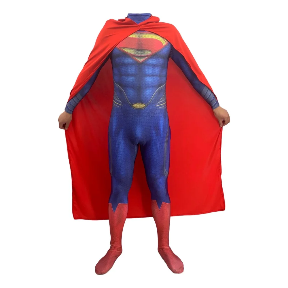 Superman Man of Steel Cosplay Costumes Tights Jumpsuits Men Boys Superhero Event Party Costumes Zentai Suit with Cape
Superman Man of Steel Cosplay Costumes Tights Jumpsuits Men Boys Superhero Event Party Costumes Zentai Suit with Cape