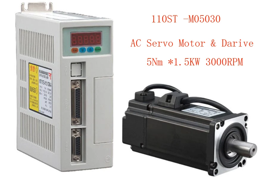 2 Sets AC SERVO MOTOR & DRIVER SYSTEM 5N.M 1.5KW 3000RPM 110ST AC SERVO 110ST-M05030 Matched Driver
2 Sets AC SERVO MOTOR & DRIVER SYSTEM 5N.M 1.5KW 3000RPM 110ST AC SERVO 110ST-M05030 Matched Driver