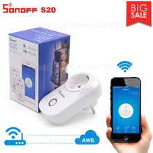 Itead Sonoff S20 wifi wireless remote socket smart timer plug Smart Home Outlet Power Socket EU US UK CN Standard Via App Phone
Itead Sonoff S20 wifi wireless remote socket smart timer plug Smart Home Outlet Power Socket EU US UK CN Standard Via App Phone