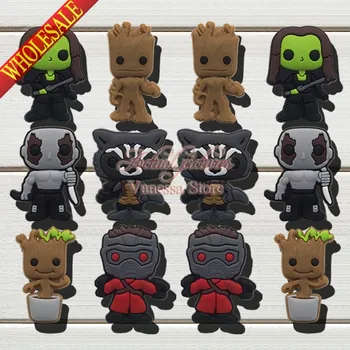 50pcs/lot Star-Lord Groot Rocket Raccoon PVC Shoe Charms Shoe Accessories Shoe Decoration for Shoes/ Wristbands kids Xmas Gift
50pcs/lot Star-Lord Groot Rocket Raccoon PVC Shoe Charms Shoe Accessories Shoe Decoration for Shoes/ Wristbands kids Xmas Gift