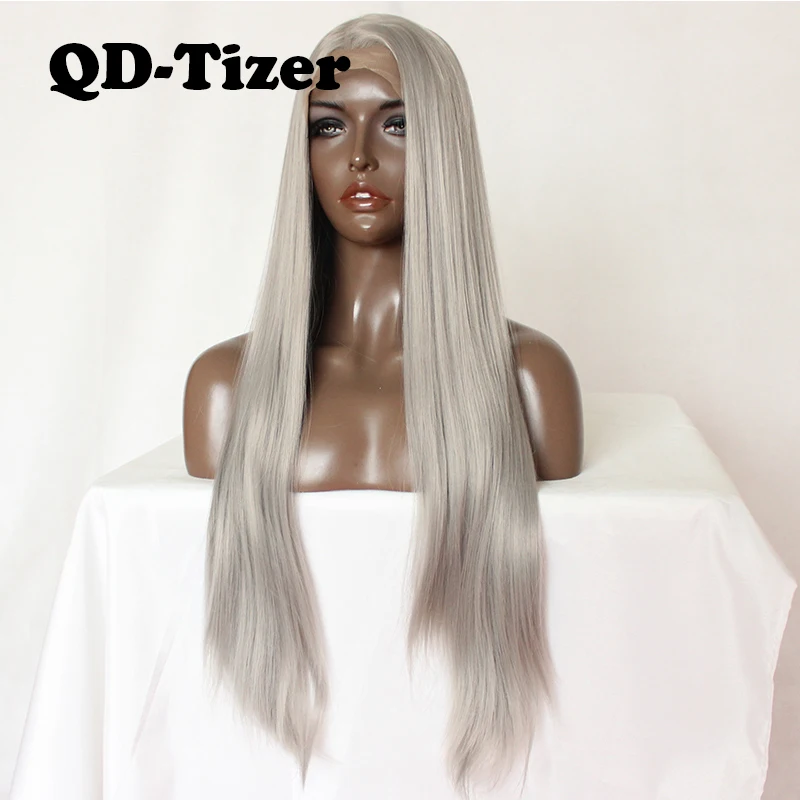 QD-Tizer Gray Hair Wig Long Straight Synthetic Lace Front Wig Glueless Heat Resistant Fiber Grey Lace Front Wigs For Black Women
QD-Tizer Gray Hair Wig Long Straight Synthetic Lace Front Wig Glueless Heat Resistant Fiber Grey Lace Front Wigs For Black Women