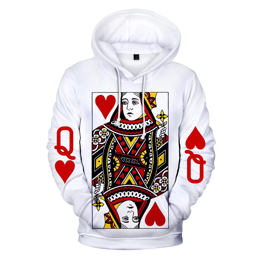 2019 Autumn Poker 3D Hoodies Men/women Fashion Streetwear Harajuku Winter 3D Print Red heart Q Poker Men's Hoodies Sweatshirt
2019 Autumn Poker 3D Hoodies Men/women Fashion Streetwear Harajuku Winter 3D Print Red heart Q Poker Men's Hoodies Sweatshirt