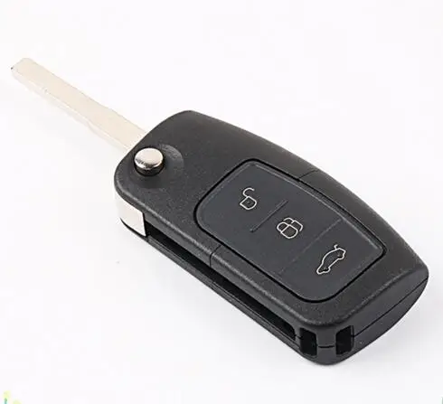 Ford Focus flip remote key shell 3 button HU101 (22)