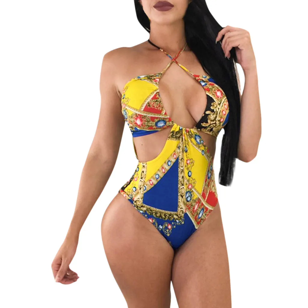 SAGACE One Piece Sexy Printed Brazilian Bikini Padded Halter Bandage Swimwear Push Up 2019 Summer Hollow Out Swimsuit For Women
SAGACE One Piece Sexy Printed Brazilian Bikini Padded Halter Bandage Swimwear Push Up 2019 Summer Hollow Out Swimsuit For Women