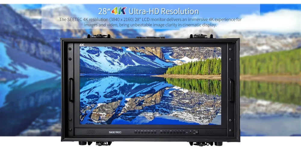 Seetec 4K280-9HSD-CO 28 Inch 4K Broadcast Monitor for CCTV Monitoring Making Movies Ultra HD Carry-on LCD Director Monitor 9 4K280-9HSD-CO 28 inch 4K Ultra-HD Resolution broadcast monitor