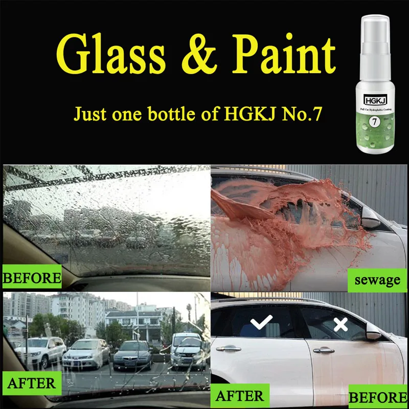 HGKJ-7 liquid glass for car paint /headlight/glass hydrophobic coating windshield waterproof rainproof Agent Anti-Rain Spray
HGKJ-7 liquid glass for car paint /headlight/glass hydrophobic coating windshield waterproof rainproof Agent Anti-Rain Spray