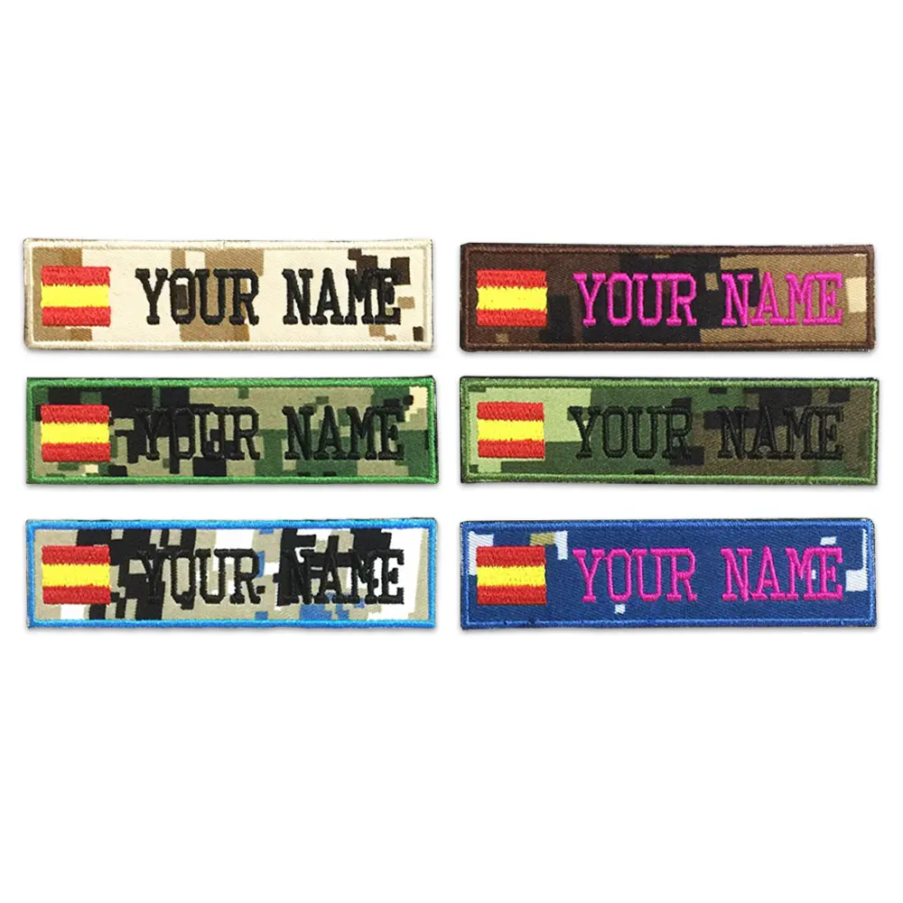 Custom Embroidery Spain Name patch log tag Military Patches Text Letters clothing patches
Custom Embroidery Spain Name patch log tag Military Patches Text Letters clothing patches