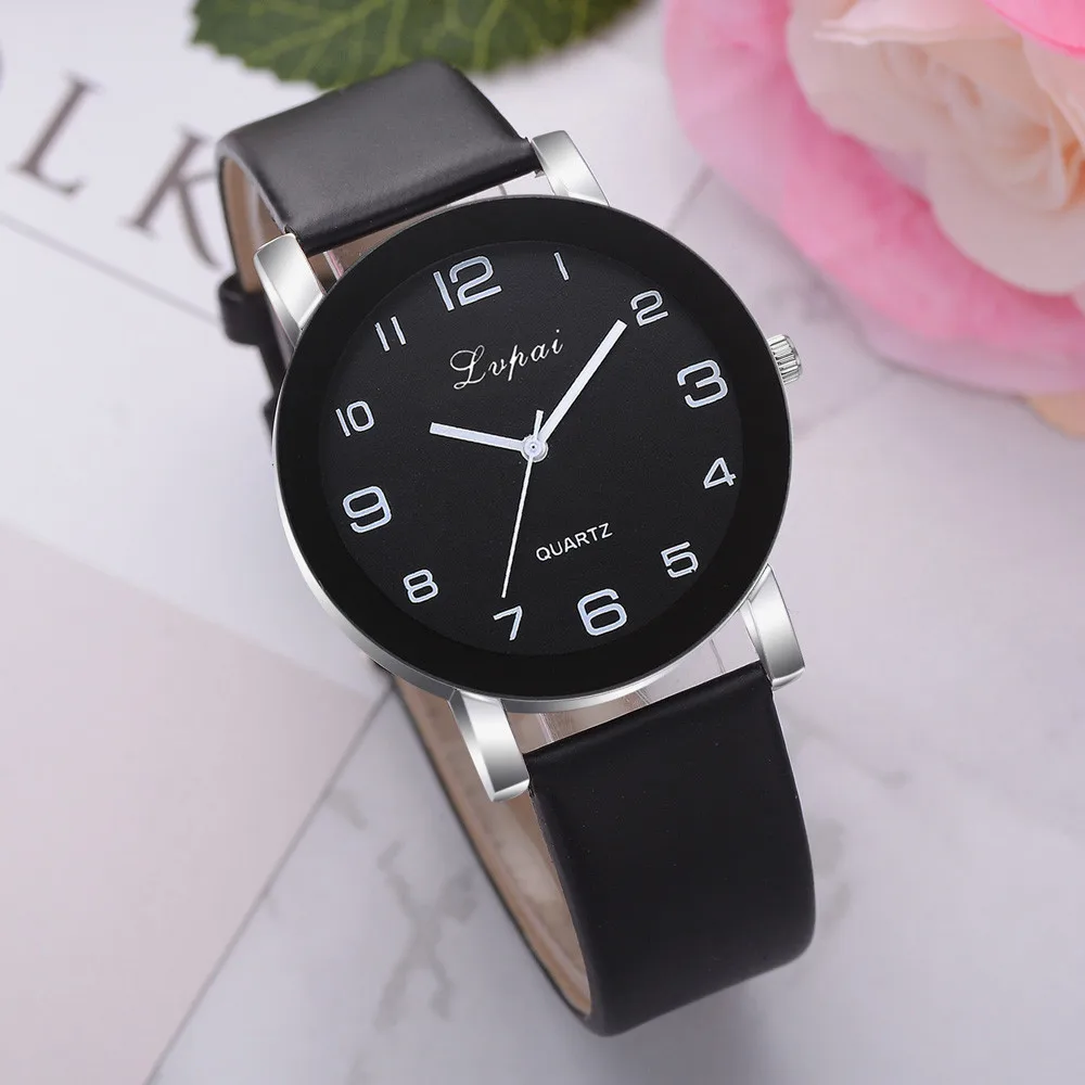 Fashion 2022 Lvpai Women's Casual Quartz Leather Band Watch Analog Wrist Valentine Gift Crystal Stainless Steel | Наручные часы
