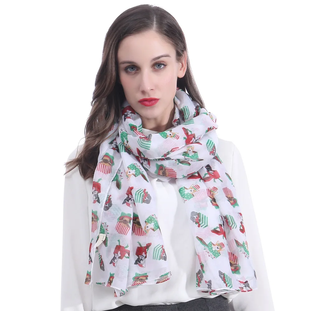 Dog Print Women's Scarf Shawl Wrap Christmas Holiday Gift Accessory Soft Lightweight
Dog Print Women's Scarf Shawl Wrap Christmas Holiday Gift Accessory Soft Lightweight