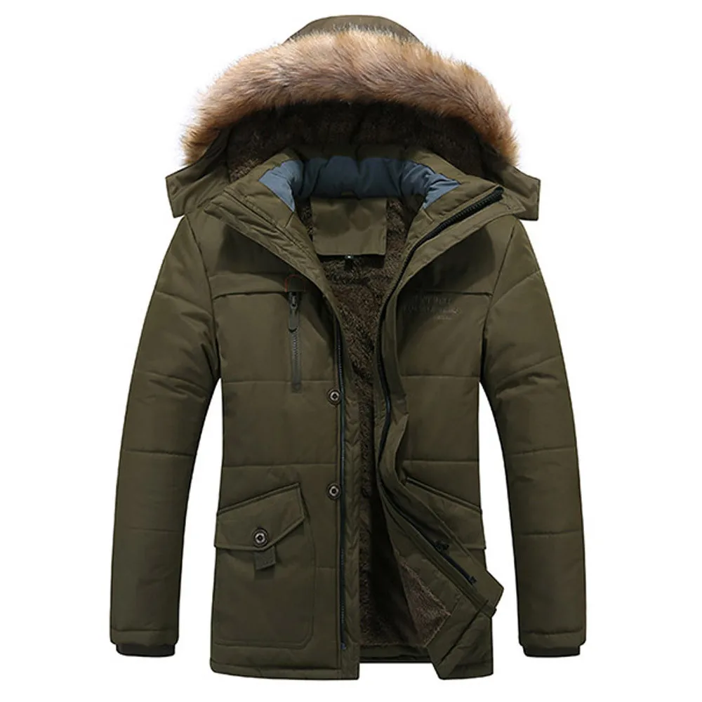 Warm Winter Jackets Men Winter Medium Length Zipper Plus Size Thickened Hooded Long Sleeve Cotton Outwear Coat #LR3
Warm Winter Jackets Men Winter Medium Length Zipper Plus Size Thickened Hooded Long Sleeve Cotton Outwear Coat #LR3