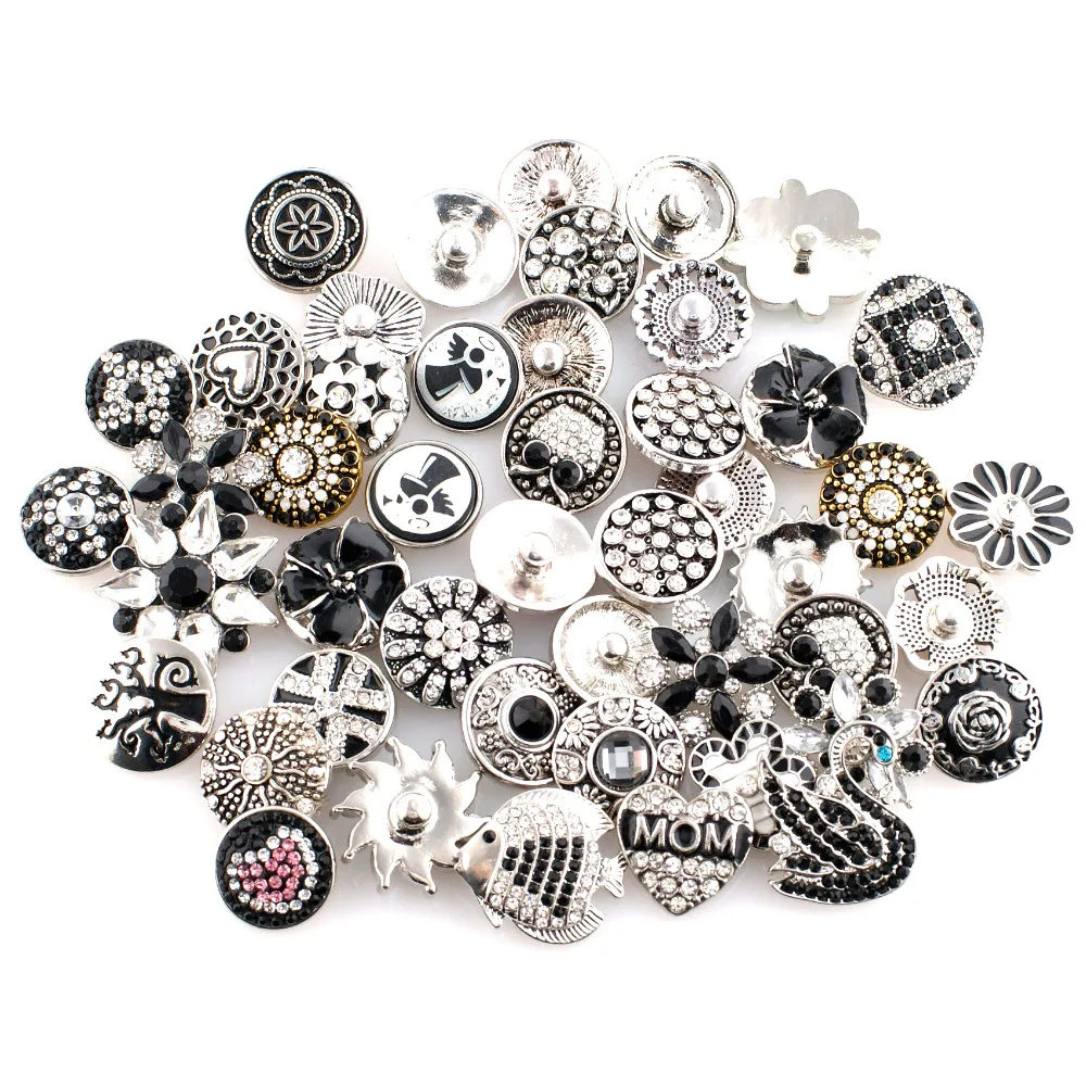 Partnerbeads 5Pcs/Lot Wholesale Snap Button Jewelry Black Rhinestone Styles Metal Charm 18mm Snap Button For Women Bracelet
Partnerbeads 5Pcs/Lot Wholesale Snap Button Jewelry Black Rhinestone Styles Metal Charm 18mm Snap Button For Women Bracelet