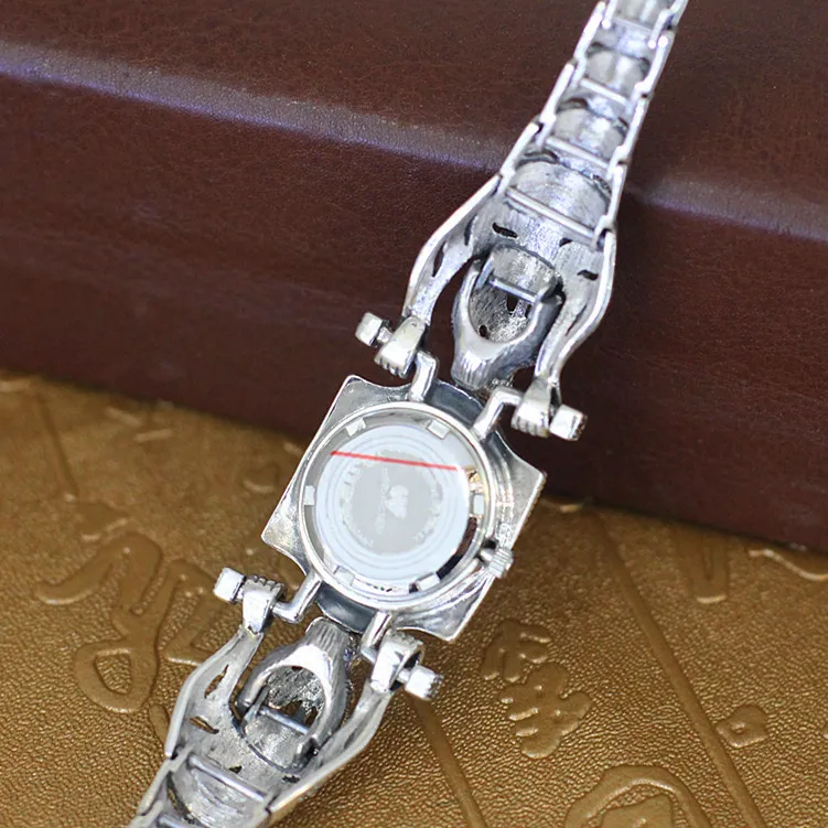 Женские винтажные леопардовые часы из тайского серебра 925 пробы|Гибкие и жесткие