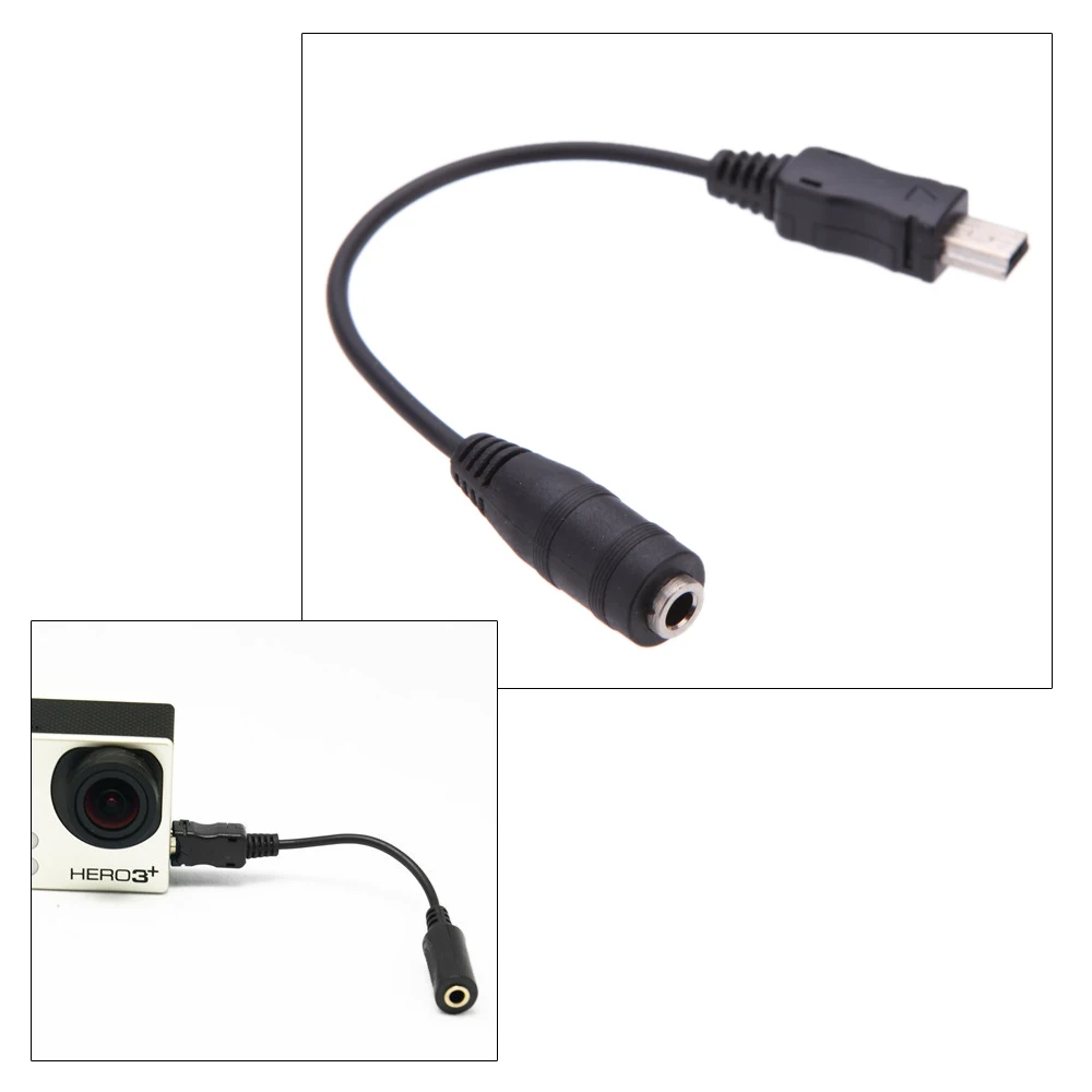 Mini USB to 3.5mm Mic Microphone Adapter Cable Cord for Gopro HD Hero 1 2 3 3+ 4 Camera
Mini USB to 3.5mm Mic Microphone Adapter Cable Cord for Gopro HD Hero 1 2 3 3+ 4 Camera