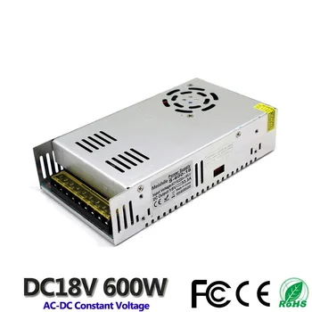 DC 18V 33.3A 600W LED Light Belt Driver Switching Power Supply 110V 220V AC Transformer Monitoring CCTV CNC Motor
DC 18V 33.3A 600W LED Light Belt Driver Switching Power Supply 110V 220V AC Transformer Monitoring CCTV CNC Motor
