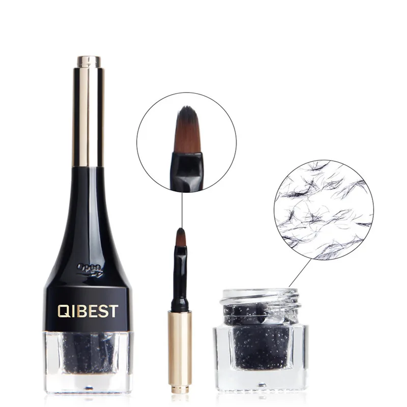 QIBEST 4D гель для бровей увеличивающий крем натурального волокна красить Eyebrow