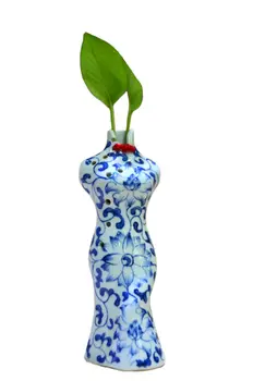 Traditional Chinese Cheong-sam Jingdezhen Blue and White Porcelain Decoration Tabletop Vase Set V-QP002 fot Gift
Traditional Chinese Cheong-sam Jingdezhen Blue and White Porcelain Decoration Tabletop Vase Set V-QP002 fot Gift