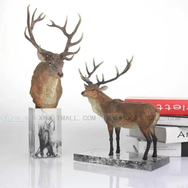 Ink resin decoration crafts Home Furnishing deer head soft outfit modern Chinese simple model of the new house.
Ink resin decoration crafts Home Furnishing deer head soft outfit modern Chinese simple model of the new house.